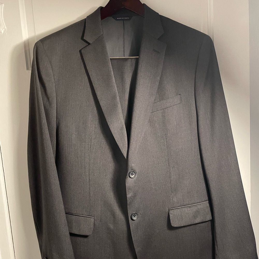 Banana Republic charcoal gray wool suit